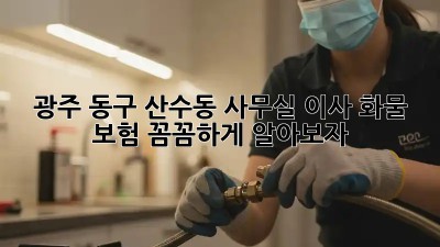 광주 동구 산수동 사무실 이사? 화물 보험 꼼꼼하게 알아보자!
